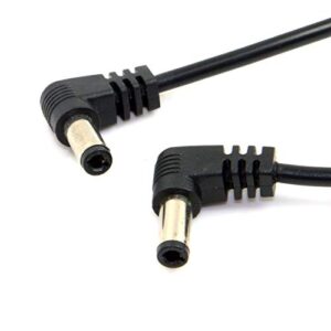 chenyang CY DC Power 5.5 x 2.1mm / 2.5mm Male to 5.5 2.1/2.5mm Male Plug Cable Right Angled 90 Degree 24AWG 60cm