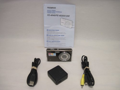 Olympus FE-4020 Digital Camera Gray, 14MP, 4X Wide