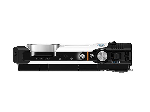 Olympus TG-870 Tough Waterproof Digital Camera (White) - International Version