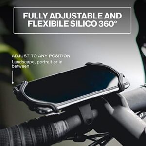 TeamObsidian Bike Phone Mount [ Size M ] Made of Durable Non-Slip Silicone. Rotatable Mobile Cellphone Holder/Universal Cradle for All Bicycle Handlebars and 99% of Smartphones