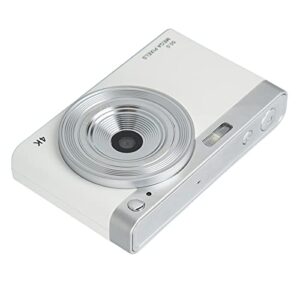Fydun 4K Digital Camera 50MP Vlogging Camera 2.88in IPS HD Mirrorless Camera AF Autofocus 16X Zoom for Macro Shooting(White)