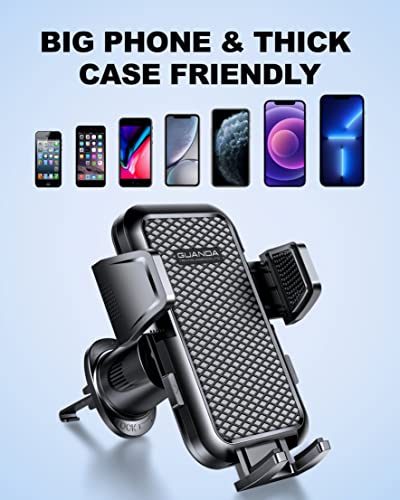 Car Phone Mount Vent Clip, Car Phone Holder Mount 360° Rotation, Adjustable Clip, Big Phone & Thick Case Friendly, Compatibility Fit for All 4"-7" Smartphone, Cell Phone Automobile Cradles Universal