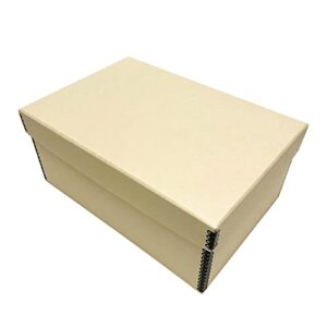 Lineco, Tan Photo Snapshot Photo, Card, File Box Removable Lid. Bulk Storage Negatives, Prints, Films. Museum Level Archival Storage Box. Protects Photos and Negatives. (5"x8"x12")