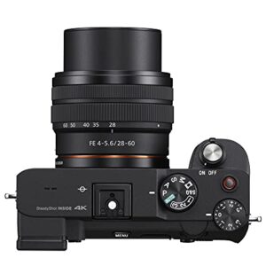 Sony Alpha a7C Full-Frame Compact Mirrorless Camera (Black) Bundle with FE 28-60mm f/4-5.6 and 50mm f/1.8 Lens (5 Items)