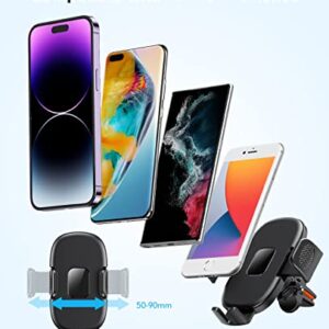 Car Phone Holder, Zethors Phone Mount for Car Dashboard Air Vent Cradle Stable Suction with 360° Flexible, Shockproof 2-in-1 Car Phone Holder Compatible with iPhone 13 Pro Max 12 11, iOS Android Phone