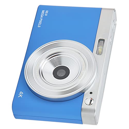 Fydun 4K Digital Camera 50MP Vlogging Camera 2.88in IPS HD Mirrorless Camera AF Autofocus 16X Zoom for Macro Shooting(Blue)