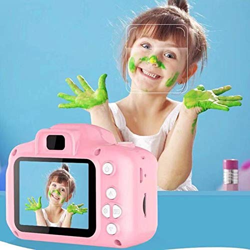 Vereinen Digital Camera,2 inch HD 1080P Christmas Birthday Gifts Mini Camera Rechargeable for 3 4 5 6 7 8 Year Old Girl (Pink)