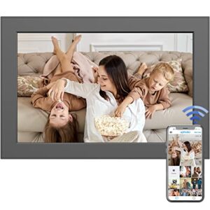digital photo frame 10.1-inch wifi digital picture frame – 1280×800 ips touch screen, 16gb, auto rotate, motion sensor, easy setup to share photos/videos via vphoto app – gift for family and friends