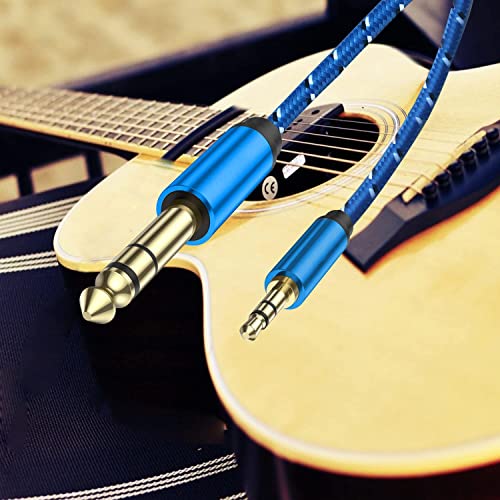 1/4 inch to 3.5mm Stereo Audio Cable, 6.35mm to 3.5mm Headphone Adapter, 1/4 to 1/8 Male to Male Aux Cord, 3.3ft (1m) Long, for Guitar, Cellphone, Laptop, Switch, Home Theater Devices (3.3ft)