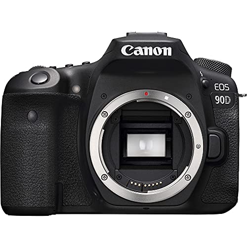Canon EOS 90D DSLR Camera (Body Only) (3616C002), Canon EF 50mm Lens, 64GB Card, Case, Filter Kit, Corel Photo Software, 2 x LPE6 Battery, Charger, Card Reader + More (Renewed)