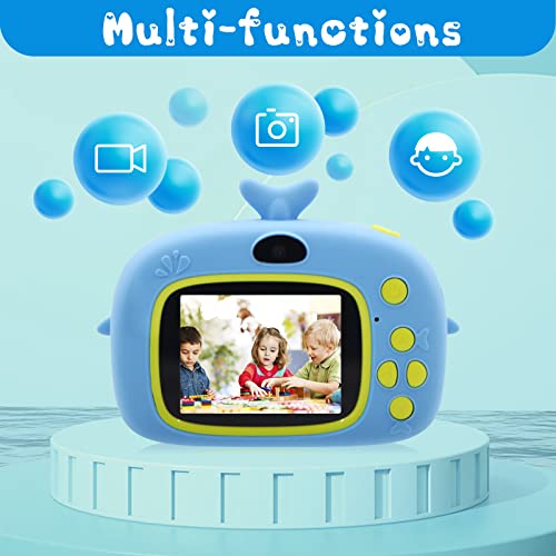 Camera for Kids, 1080P HD Kids Digital Camera with Auto Focus, Holiday Gift Kids Selfie Camera for 3 4 5 6 7 8 9 10 Year Old with 32GB SD Card