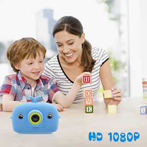 Camera for Kids, 1080P HD Kids Digital Camera with Auto Focus, Holiday Gift Kids Selfie Camera for 3 4 5 6 7 8 9 10 Year Old with 32GB SD Card
