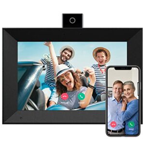 digital picture frame, humblestead 10.1 inch wifi digital photo frame with 1280 * 800 ips hd touchscreen, video call, auto dim, share photos and videos instantly from anywhere via app