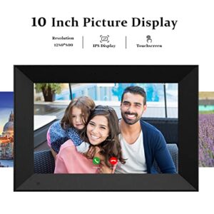 Digital Picture Frame, Humblestead 10.1 Inch WiFi Digital Photo Frame with 1280 * 800 IPS HD Touchscreen, Video Call, Auto Dim, Share Photos and Videos Instantly from Anywhere via App