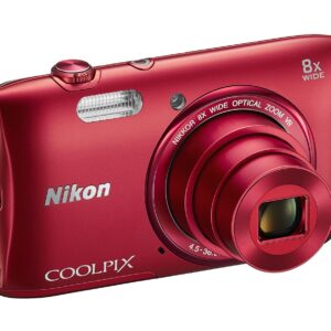 Nikon COOLPIX S3600 20.1 MP Digital Camera with 8x Zoom NIKKOR Lens and 720p HD Video (Red) (Discontinued by Manufacturer)