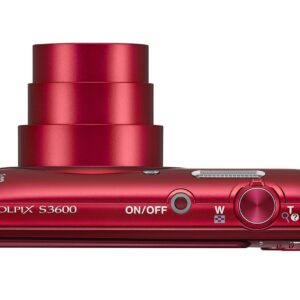 Nikon COOLPIX S3600 20.1 MP Digital Camera with 8x Zoom NIKKOR Lens and 720p HD Video (Red) (Discontinued by Manufacturer)