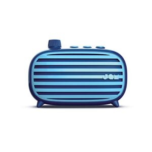 jam retro classic blutooth speaker, 10 hours play time, aux-in port, usb charging, blue