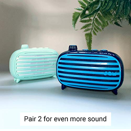 Jam Retro Classic Blutooth Speaker, 10 Hours Play Time, Aux-in Port, USB Charging, Blue