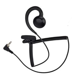 hys 3.5mm listen only earpiece soft ear hook law enforcement tactical headset for transceivers/radio shoulder speaker mics 3.5mm audio jacks
