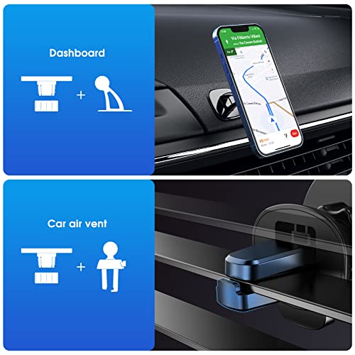 odbowuge Magsafe Car Mount for iPhone 14/13,Mag Safe Accessories , iPhone 14 Car Mount Dashboard Air Vent,Mag Safe Vent Mount Fit for iPhone 12 Pro Max Mini MagSafe Case