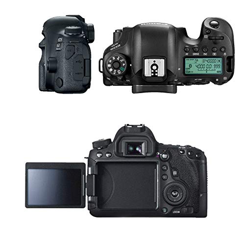 Canon 6D Mark II DSLR Camera with Canon EF 24-105mm f/4L is II USM Lens, Auxiliary Panoramic and Telephoto Lenses, 32GB Memory + Accessory Bundle (Renewed)