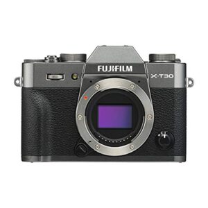 fujifilm x-t30 mirrorless digital camera, charcoal silver (body only)