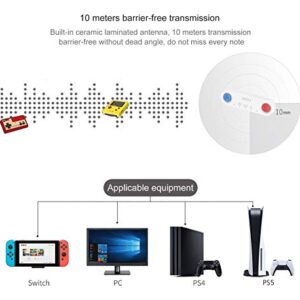 DRILI Bluetooth Adapter for Switch/Lite, Equipped with 3.5mm MIC, Support Dual Connections, Compatible with Switch/Lite, PS4, PC, Laptops