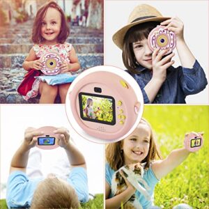 Kids Camera for Girls and Boys, Hacevida Kids Digital Camera with 1080P HD Dual Lens 8X Zoom 32GB TF Card, Toddler Camera Best Christmas Birthday Gifts for Toddler Kids 3 Years Old and Up