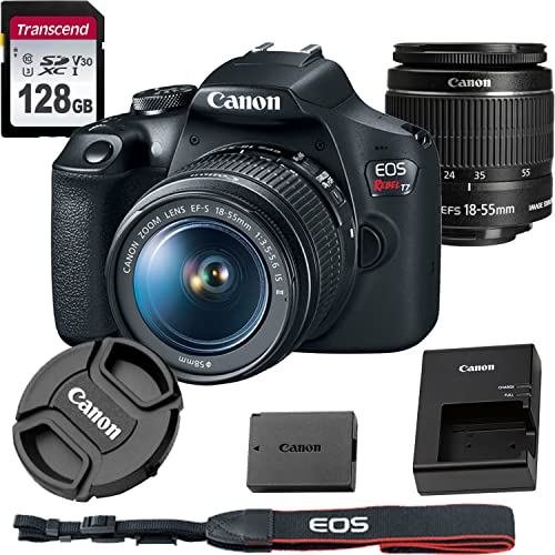 Canon EOS Rebel T7 18-55mm f/3.5-5.6 is II Kit | 24.1MP APS-C CMOS Sensor| DIGIC 4+ Image Processor| 3.0" 920k-Dot LCD Monitor + 128GB Memory