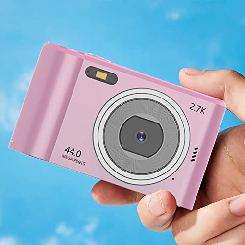 Qonioi New 44 Million Student Digital Camera 2.4 Inch High-Definition Child Student Card Camera 16 Times Digital Zoom Electronic Anti-Shake Face Detection Ideal Gift for Children, Adults