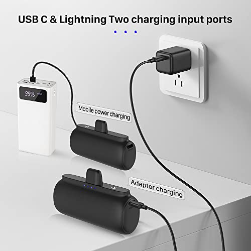 Power Bank Portable Charger 5500mAh 20Wh Ultra Compact Backup Charger,USB C Mini Small Fast Charging Power Bank Battery Pack,for Type C Android Phones Samsung Galaxy S21,Note 20,LG,Google Pixel, etc