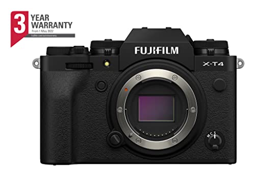 FUJIFILM X-T4 Systemkamera (26,1 Megapixel, X-Trans CMOS 4 Sensor, 7,6 cm (3 Zoll) Touch-LCD), schwarz