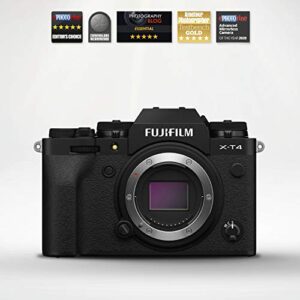 FUJIFILM X-T4 Systemkamera (26,1 Megapixel, X-Trans CMOS 4 Sensor, 7,6 cm (3 Zoll) Touch-LCD), schwarz