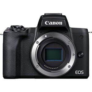 Canon EOS M50 Mark II Mirrorless Camera with EF-M 18-150mm is STM Lens (4728C001) EF-M 11-22mm f/4-5.6 is STM Lens (7568B002) + 4K Monitor + Rode VideoMic + 2 x 64GB Card + More (Renewed)