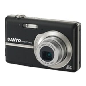 sanyo xacti vpc-t1060 10mp digital camera w/ 3x optical zoom 2.8 lcd – black”