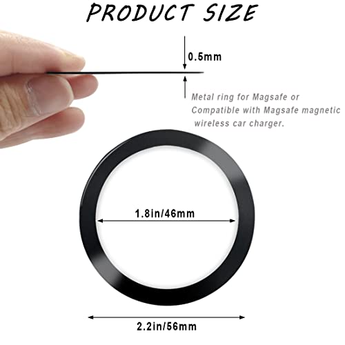 DXLTMY 10 Pack Magnetic Wireless Charger Universal Metal Rings with Sticker, Universal Ultra Thin Metal Rings Compatible with