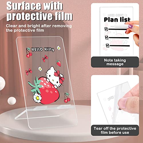 Cute Cartoon Cell Phone Stand for Desk Clear with Kawaii Cat Pattern Design Phone Stand Holder Accessories for Women Girls Kid,Compatible with iPad,iPhone,Mobile Phone,Samsung,Switch