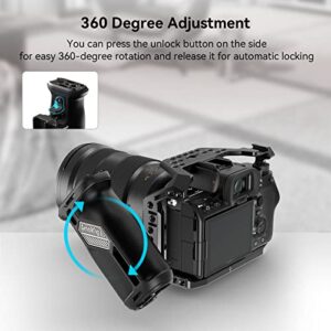 SmallRig NATO Side Handle Universal for Left and Right, 360° Rotating Side Grip with a NATO Rail, Quick Release Side Handgrip for Camera Cage, Only 205g Max. Load 5kg - 3847