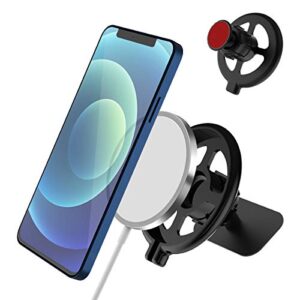 toluohu [2pcs pack] for magsafe car phone mount, dashboard 360° phone holder for office/home table desk compatible with magsafe charger for phone 13,12,13pro,12pro,13pro max,12pro max,13mini,12mini