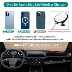 TOLUOHU [2PCS Pack] for Magsafe Car Phone Mount, Dashboard 360° Phone Holder for Office/Home Table Desk Compatible with MagSafe Charger for Phone 13,12,13Pro,12Pro,13Pro Max,12Pro Max,13Mini,12Mini