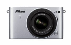 nikon 1 j3 14.2 mp hd digital camera with 10-30mm vr 1 nikkor lens (silver)