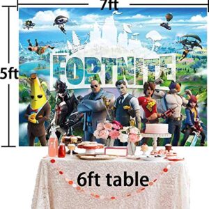 Battle Royale Party Supplies Banner 7X5 FT Photo Backdrop for Boy Baby Shower Birthday Party Decorations