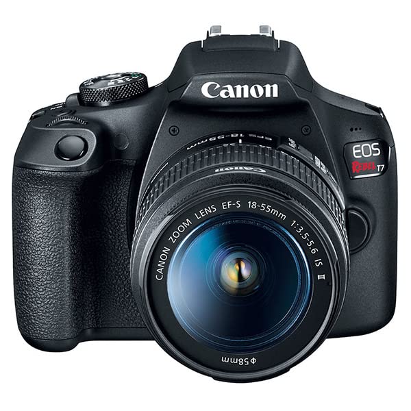 Canon EOS Rebel T7 DSLR Camera with 18-55mm Lens (2727C002), 4K Monitor, Pro Headphones, Pro Mic, 2 x 64GB Memory Card, Case, Corel Photo Software, Pro Tripod, 3 x LPE10 Battery + More (Renewed)