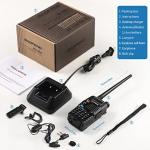 BAOFENG UV-5RA (New Generation) Long Rang Walkie Talkie,8-Watt Dual Band Two Way Radio with 2100mAh Li-ion Battery Portable Walkie Talkies with Includes Full Kit.Frequency Range 144-148/420-450Mhz