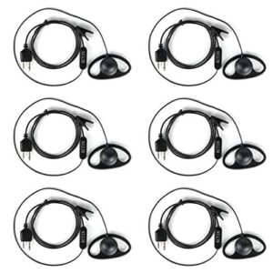 walkie talkie headset d shape for midland with mic security earpiece for gxt1000vp4 lxt500vp3 gxt1050vp4 gxt1000xb (6 packs)