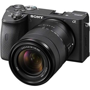 Sony Alpha a6600 Mirrorless Digital Camera 24.2MP 4K with 18-135mm Lens + 64GB & 32GB Memory Cards, Sturdy Equipment Carrying Case, Spider Tripod, Camera Flash, Software Kit and More