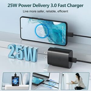 Galaxy S23 Charger Block, 25W USB C Super Fast Type C Charging Block Wall Plug for Samsung Galaxy S23/S23 Ultra/S23 Plus/S22/S21/S20/Z Fold 3/Z Fold 4/Note20/Note 10/iPhone 14/13/Tablets