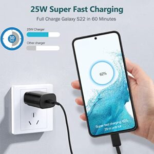 Galaxy S23 Charger Block, 25W USB C Super Fast Type C Charging Block Wall Plug for Samsung Galaxy S23/S23 Ultra/S23 Plus/S22/S21/S20/Z Fold 3/Z Fold 4/Note20/Note 10/iPhone 14/13/Tablets