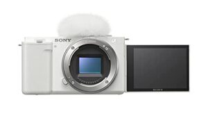 sony alpha zv-e10 – aps-c interchangeable lens mirrorless vlog camera – white (renewed)