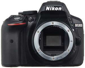 nikon d5300 24.2 mp cmos digital slr camera with built-in wi-fi and gps body only (black) – international version (no warranty)
